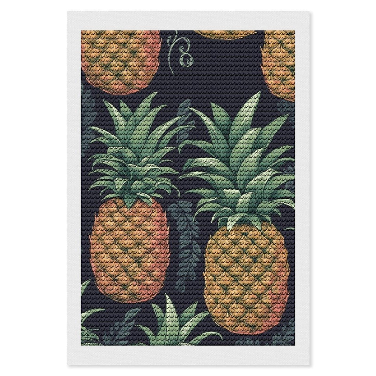 NONHAI Diamond Painting Kits for Adults - DIY Diamond Art Kits for Beginners - Full 5D Paint Drill Diamond Dots Paintings- Pineapple Diamonds Pictures Gem Art and Craft Wall Decor 8"x12"