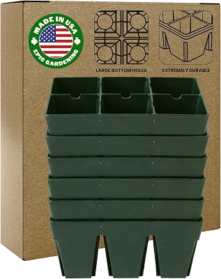 6-Cell Seed Starter Tray - 6 Trays - Sage Green