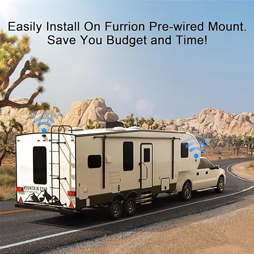 Miniatura 10 de Fookoo Sistema de cámara de respaldo inalámbrico HD de 7 pulgadas, monitor IPS 1080P de 7 pulgadas y 1 cámara de visión trasera, grabación de visión