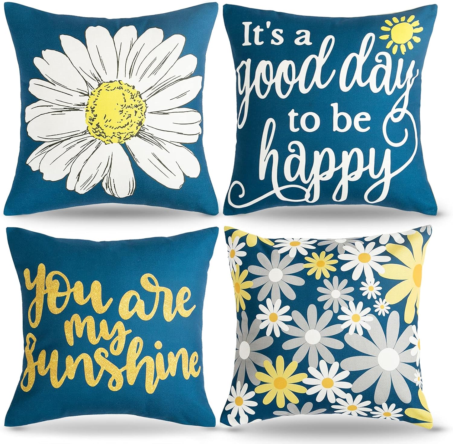 navy blue throw pillow covers