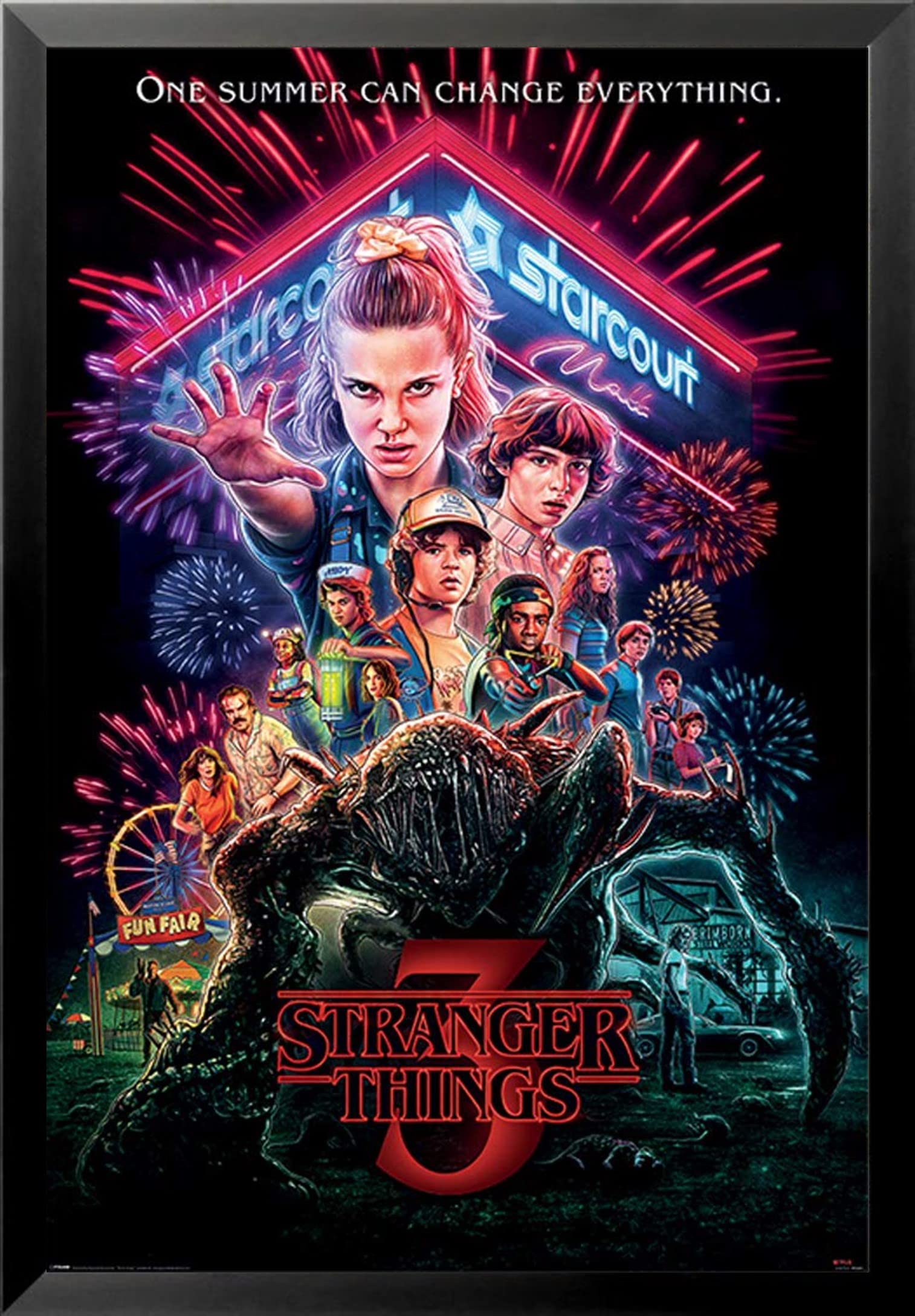 Amazon.com: buyartforless FRAMED Stranger Things Season 3 TV Show