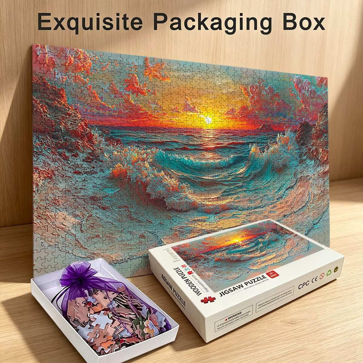 Puzzle 1000 Pezzi, Puzzle Tramonto, Legno Pezzi, Regalo Donna Uomo -11124