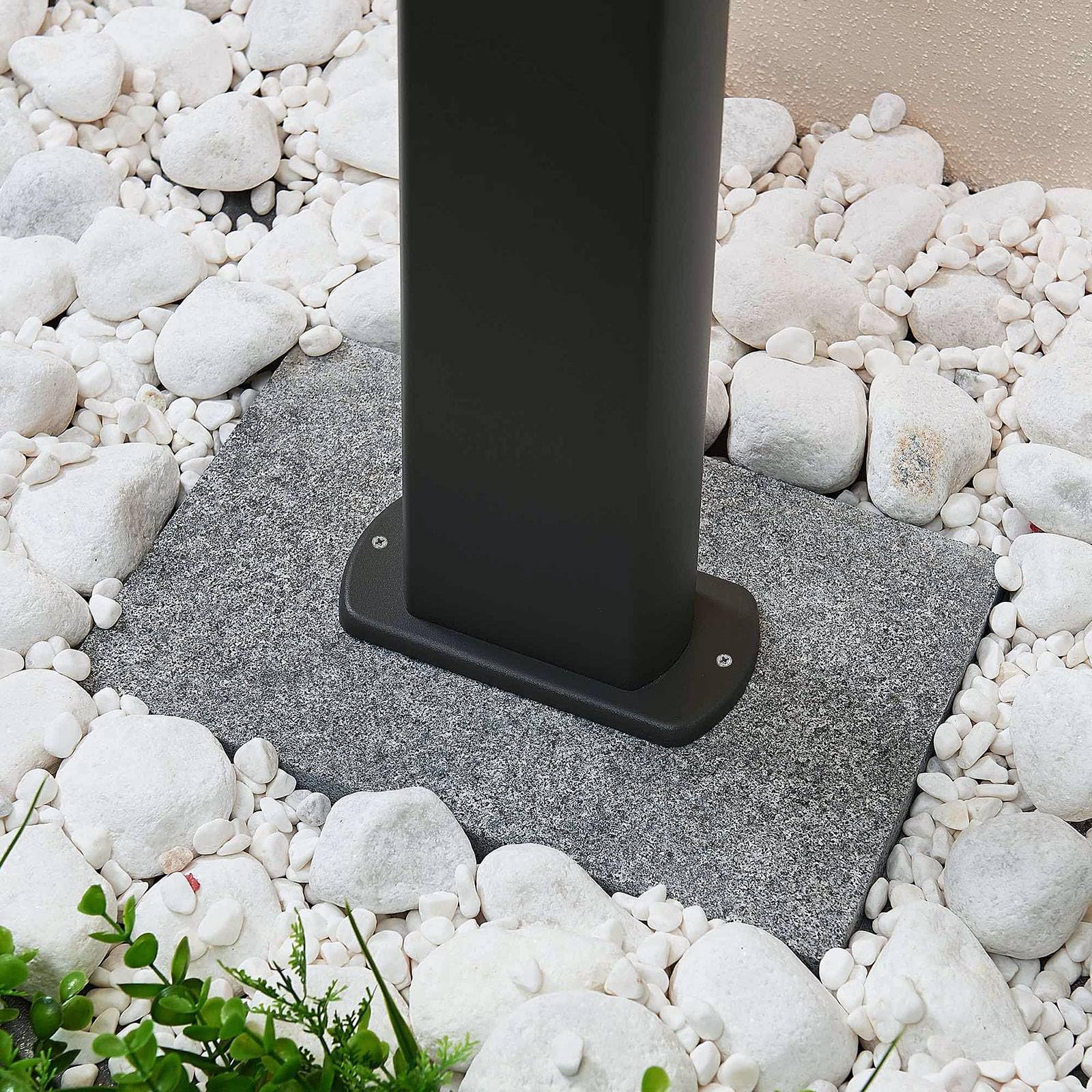 Lucande Lampada LED da esterni (Moderno) colore Grigio, in Alluminio lampadina inclusa lampioncino paletto luminoso lampada viale lampione