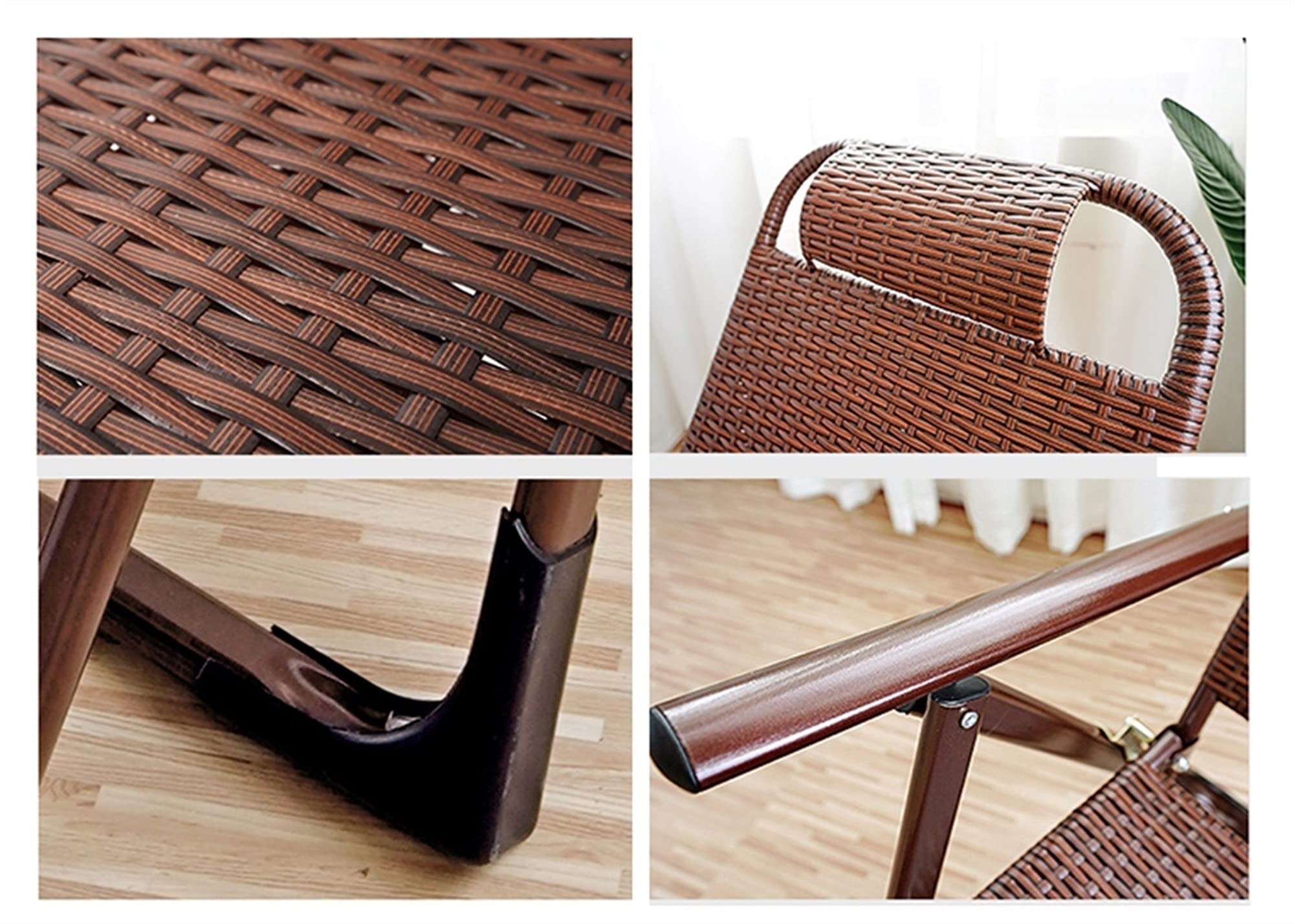 sdneNest Sedia a sdraio da spiaggia, reclinabile, lettino, per giardino e campeggio all'aperto, utilizzabile per esterni, interni, picnic, pesca, tempo libero, ecc. Marrone, 152 x 47 cm