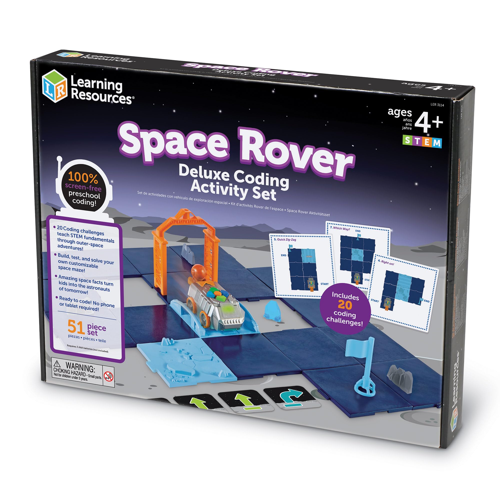 Learning Resources Set di attività Deluxe con Rover Spaziale Skill Builders, Giocattoli di Coding, STEM per Bambini,la Classe,Spazio, 4+, Regali per Bambini di 6-8 Anni, Bambini e Bambine