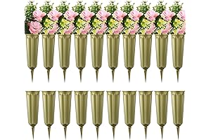 20 Pack Cemetery Vases with Spikes,Plastic Vases for Flowers