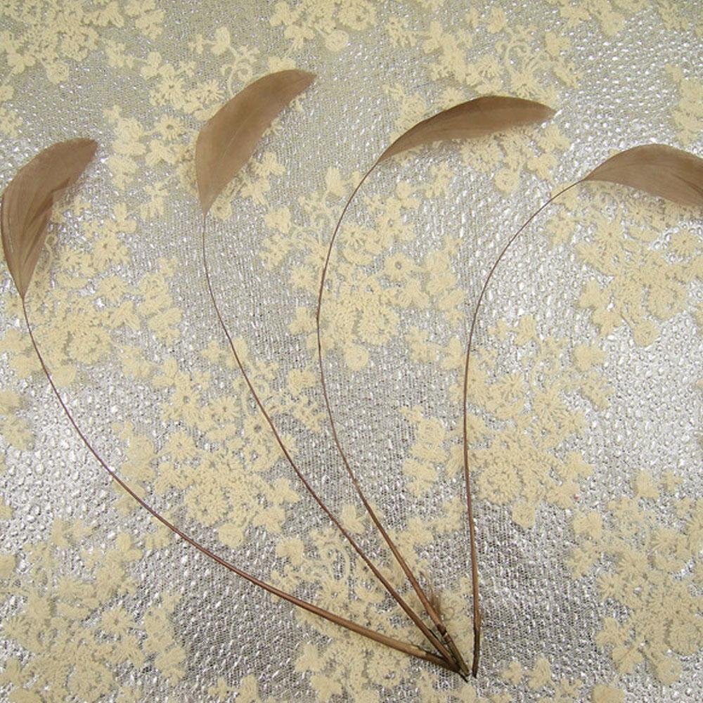 69 Colours Choices 5/7" Loose Stripped Coque Feathers for Millinery Hats Trimming Fascinators Craft Decorating Dancing Costume Making (Latte #46, 25pcs) โ image 1