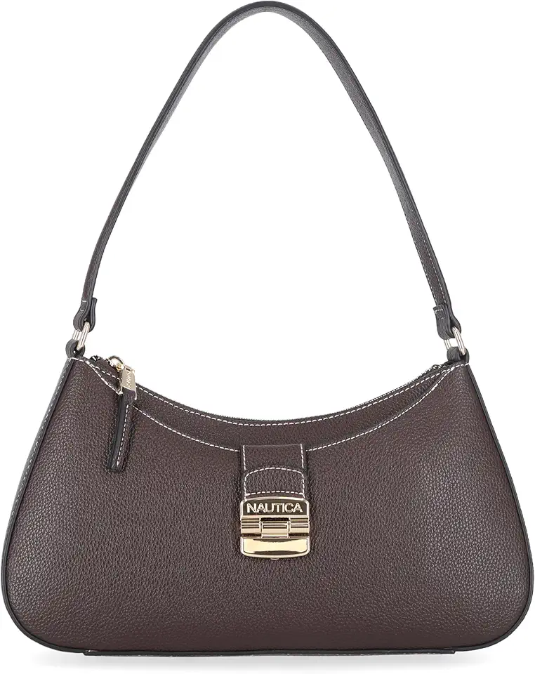 Bolsa Voyager Hobo para mulheres, bolsa feminina de couro vegano, bolsa de ombro grande com fecho de zíper