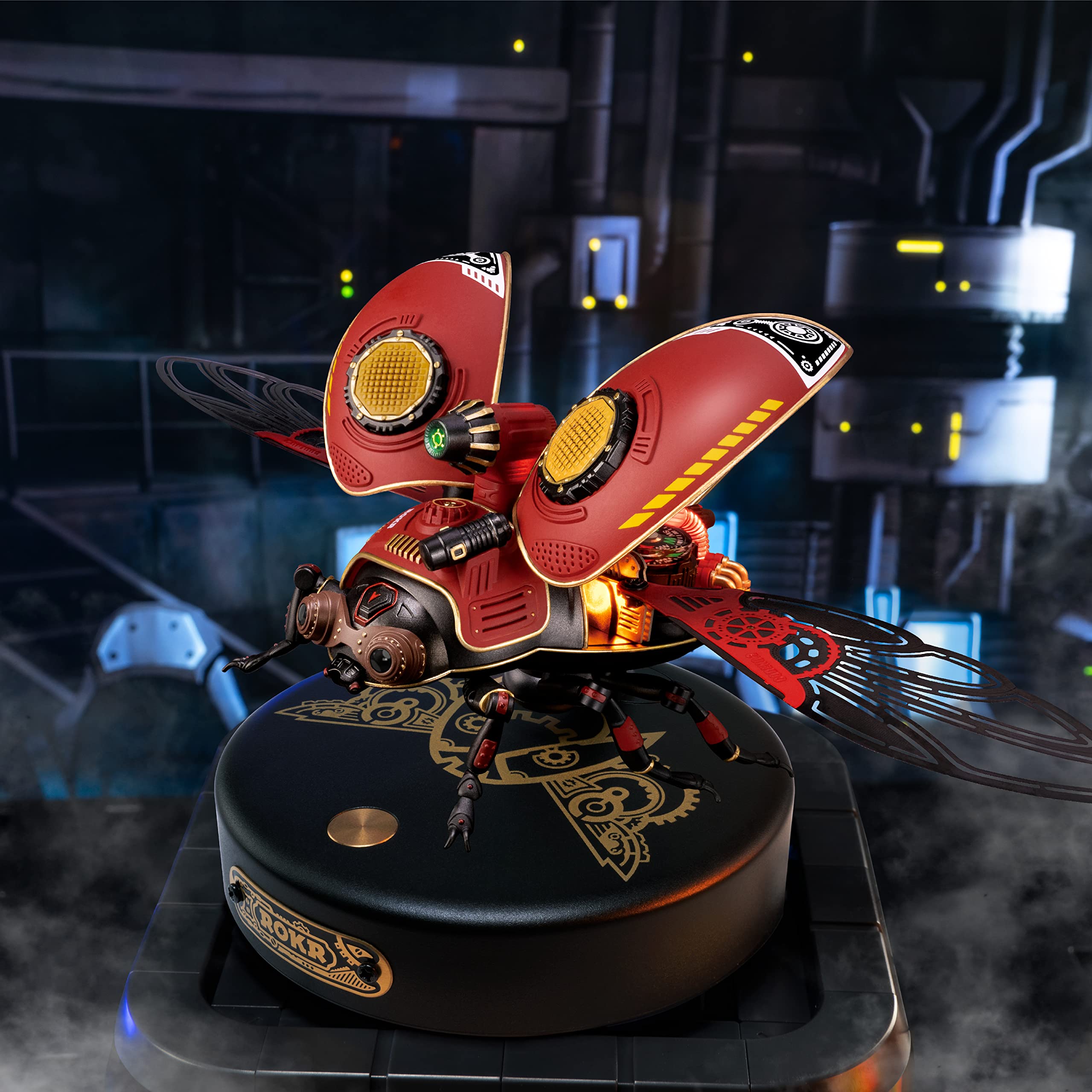 ROKR 3D Puzzle Erwachsen Käfer Scout Beetle 3D Metall und Kunststoff Puzzle Modellbausatz Steampunk Insekt Figur Sammelbares Spielzeug Deko Geschenk Für Ihn Mann Papa (MI02)