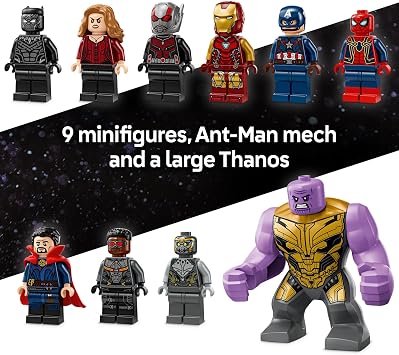 LEGO Marvel Avengers: Endgame Final Battle - Super Hero Building Set for Kids, Ages 10+ 10 Figures Including Iron Man, Black Panther, and Iron Spider - Birthday Gift for Boys and Girls - 76323
