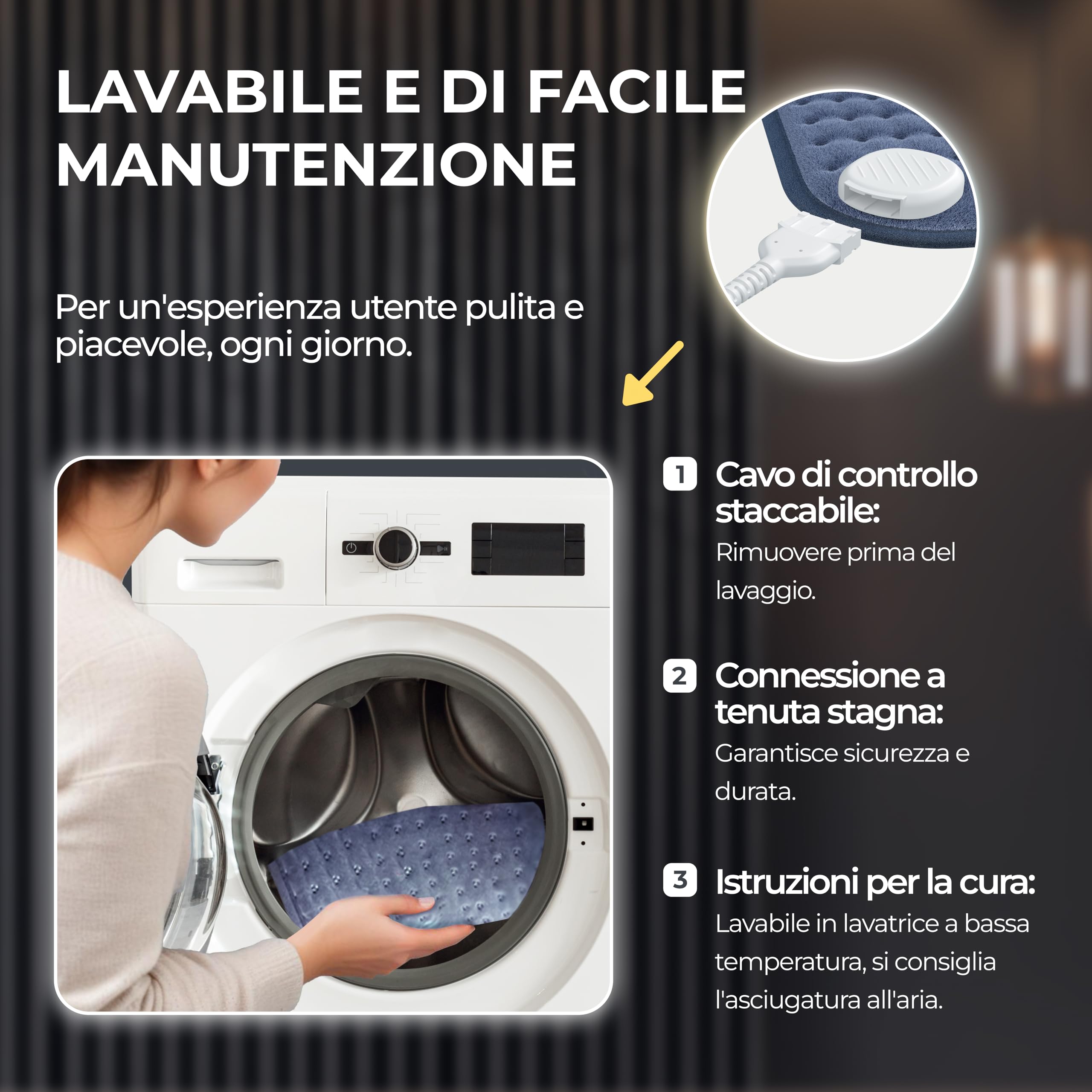 BR Bringer Termoforo Elettrico a infrarossi - Fascia Riscaldante lombare con 6 livelli di riscaldamento (25-60°C), protezione contro il surriscaldamento, lavabile, display LED (Blu 45 x 30 cm)