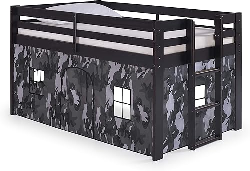 Miniatura 17 de Alaterre Furniture Jasper - Cama tipo loft tamaño individual, marco gris paloma y fondo rosa/blanco Gris (Dove Gray),Espresso,Blanco