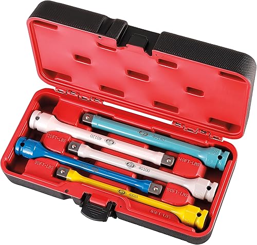 AFF Kit de extensión de limitación de par de 5 piezas con estuche de transporte, 65-140 pieslibras, unidad de 12 pulgada, 40012