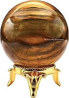 Vista 7 de Amazing Gemstone Bola de cristal de cuarzo transparente con soporte, bolas de meditación de esfera de cristal de 1.5 pulgadas para brujería y bolas
