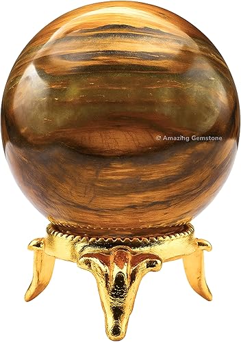 Vista 43 de Amazing Gemstone Black Tourmaline Crystal Ball with Stand - 2" Inches Crystal Sphere Meditation Balls for Witchcraft and Decorative Balls