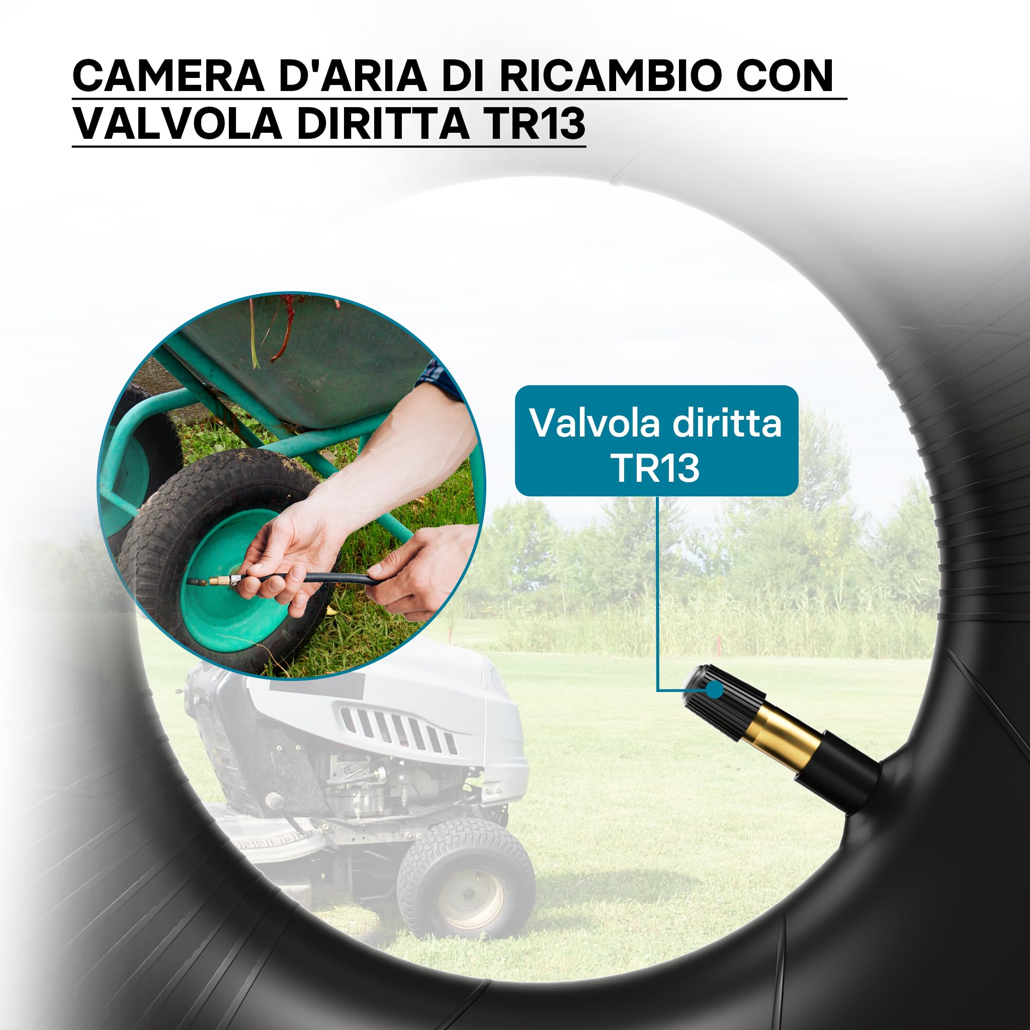 Camera d'aria per pneumatici trattorino rasaerba TR13 13x5.00-6