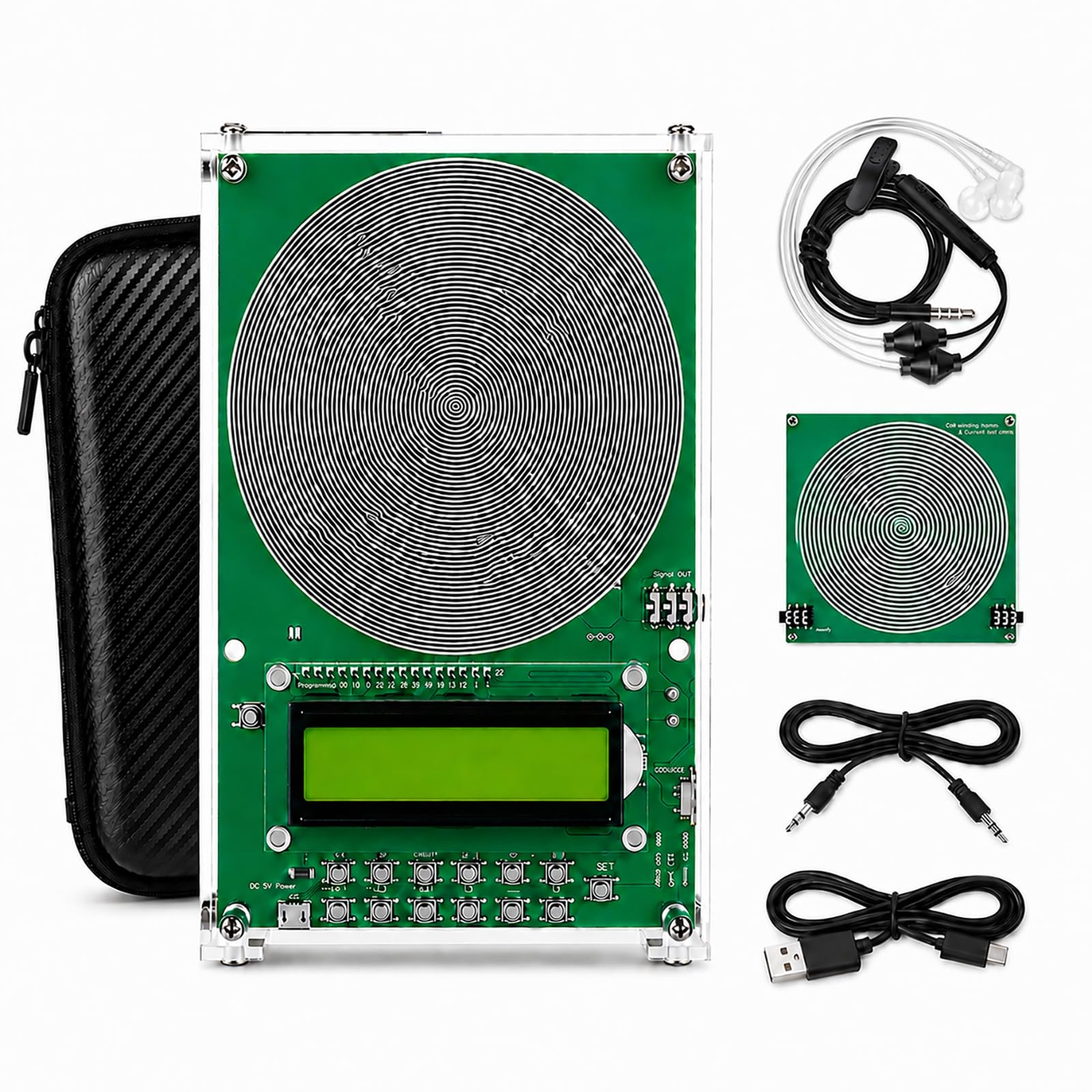 Schumann Frequenz Generator 7,83Hz mit Erweiterungsantenne, Einstellbar 0,01–200.000 Hz, Tragbarer Generator für natürliche Sinuswellen für Einschlafhilfe, Meditation, Stressabbau