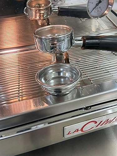 Miniatura 9 de E-61 - Cesta estriada con filtro de precisión de 2.283 in de acero inoxidable, cesta de café expreso, compatible con 2.283 in, cesta de filtro