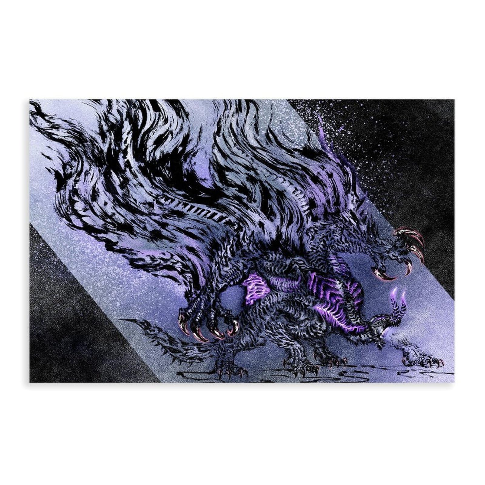 Qgvbgf Monster Hunter Canvas Poster Wall Art Decor Print Picture Paintings For Living Room Bedroom Decoration 16X24inch(40X60cm)