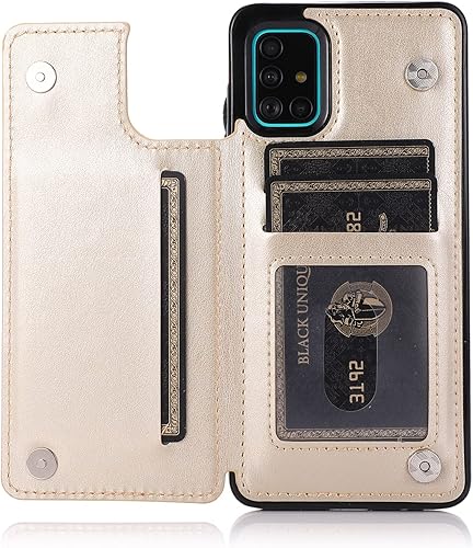 Vista 39 de Funda de teléfono para Samsung Galaxy A51 4G con protector de pantalla de vidrio templado, tarjetero con soporte para tarjetero, soporte para celda