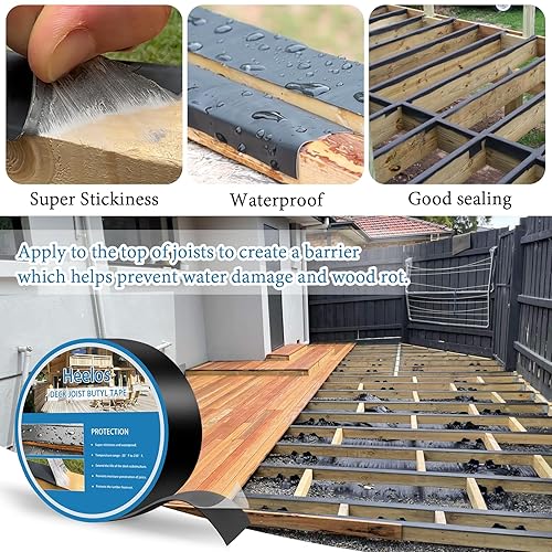 Miniatura 5 de Paquete de 2 cintas de butilo para viguetas de cubierta de cinta intermitente para viga de ventana