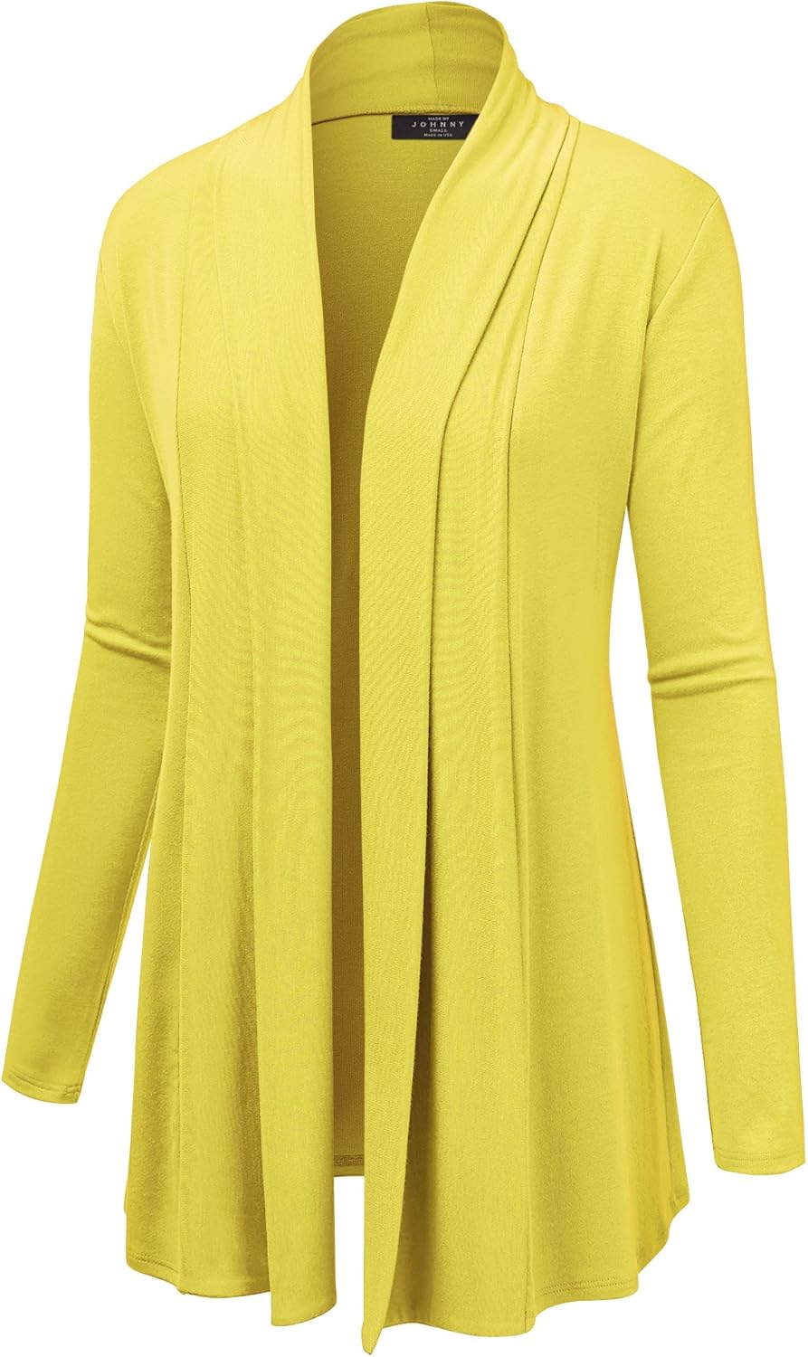 Womens Open Draped Knit Shawl Cardigan - Made in USA