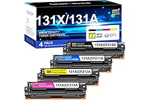 131X Toner Cartridges 4 Pack for LaserJet Pro 200 Color Printer