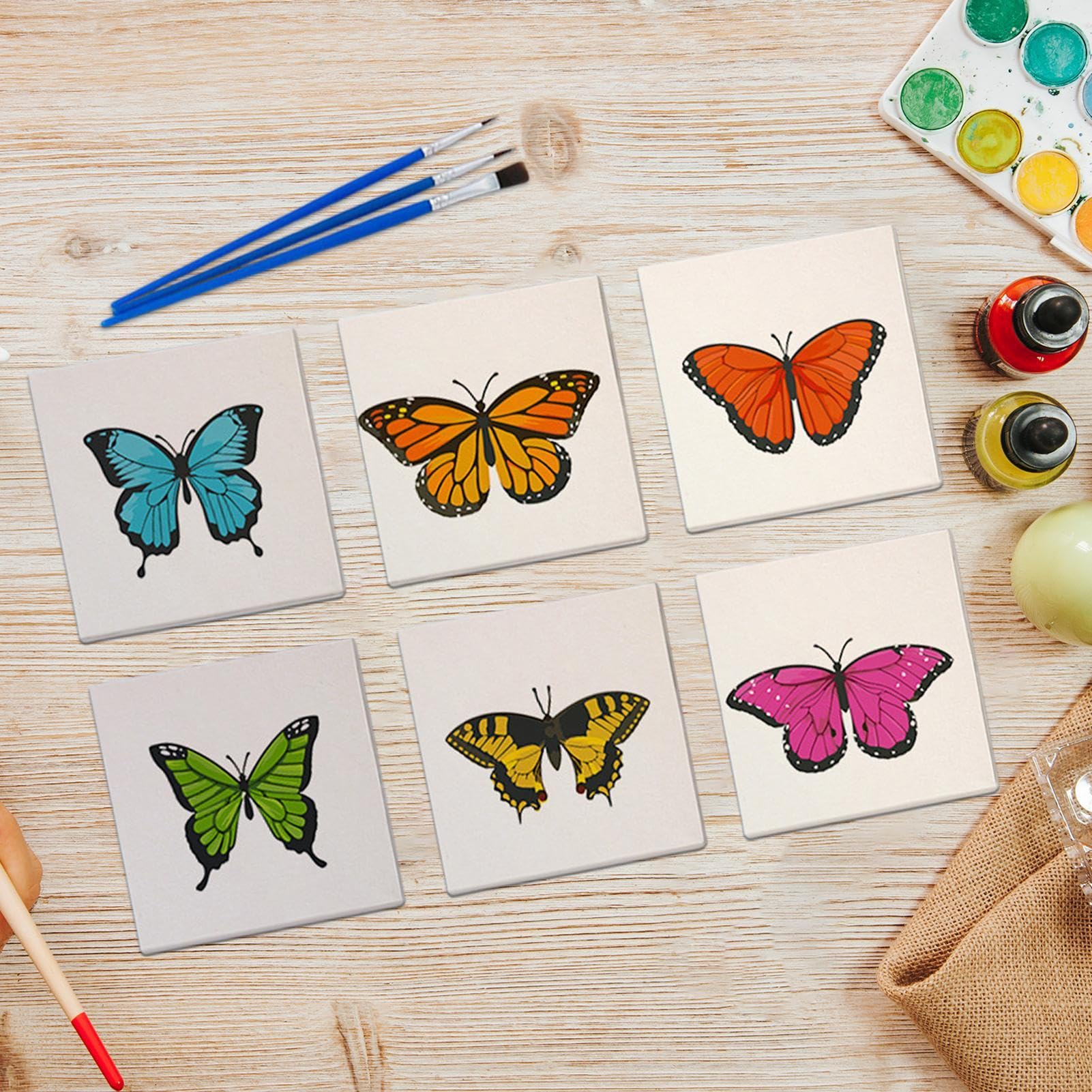 Kit di pittura con numeri, kit di pittura per numeri per adulti,Set di pittura a olio per bambini facile | Tema farfalla divertente, colorazione facile, accessori completi per granardi | Tema di farfalla divertente, colorazione facile, completi per bambin