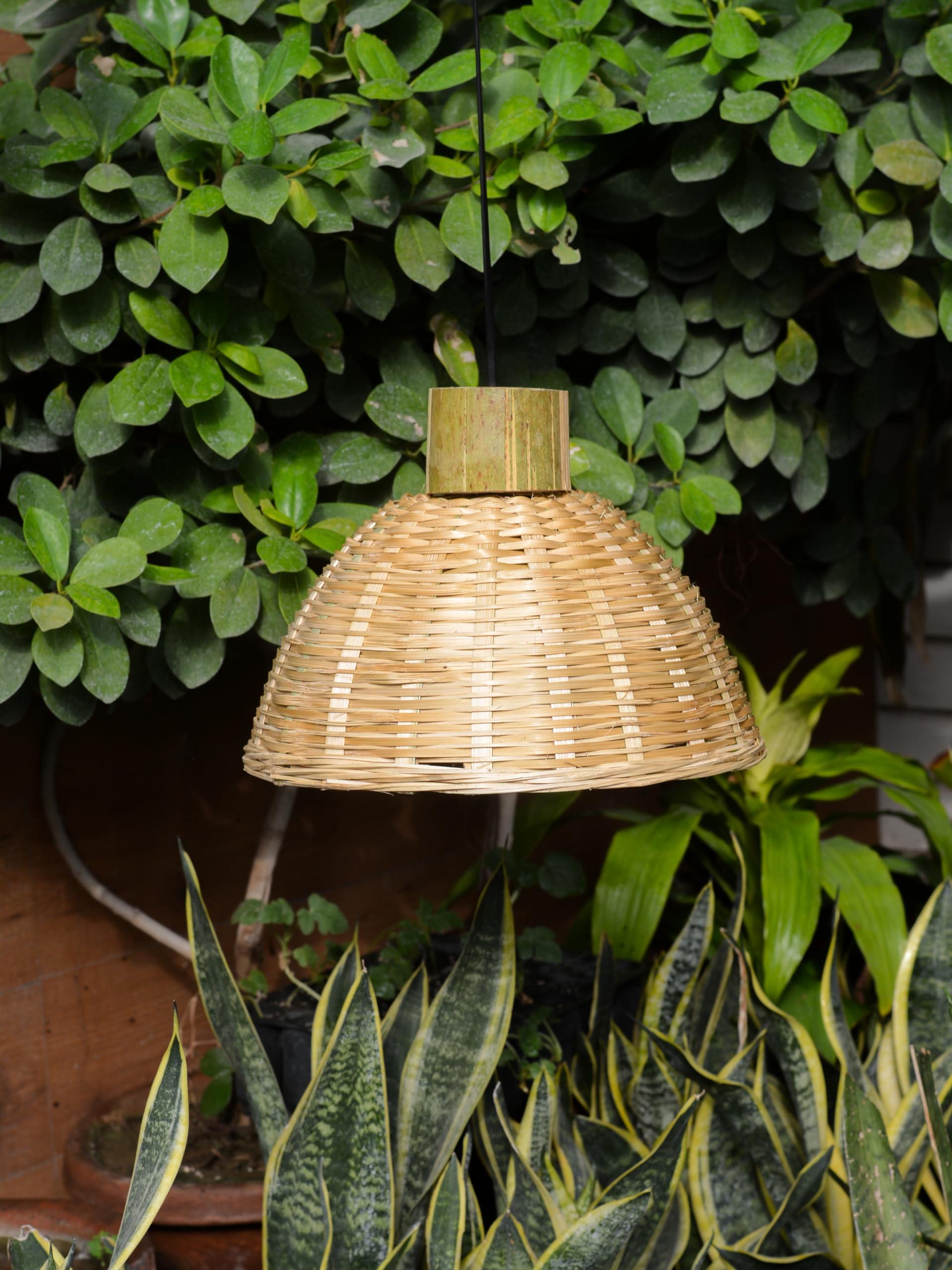 Handcrafted Hanging Bamboo Dome Lampshade for Home Decor| Diwali Lights | Hanging Diwali | bamboo hanging light| Dome Lamp| Bamboo Lamps (Set of 1, without wire & bulb holder)-image-22