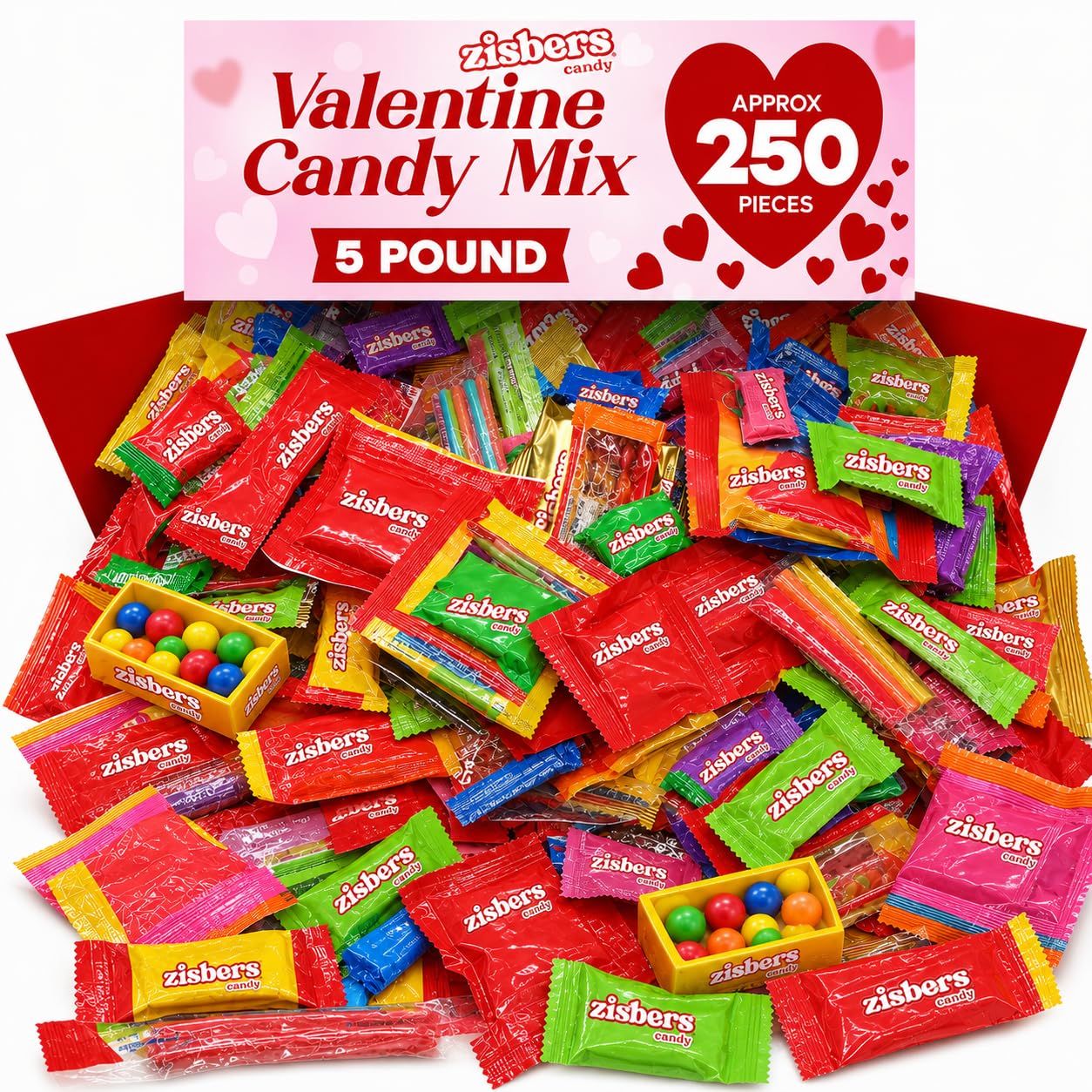 Bulk Christmas Candy Variety Pack 5 Pound - Individually Wrapped Assorted Candies for Stocking Stuffers, Holiday Parties, Pinata Fillers, Classroom,