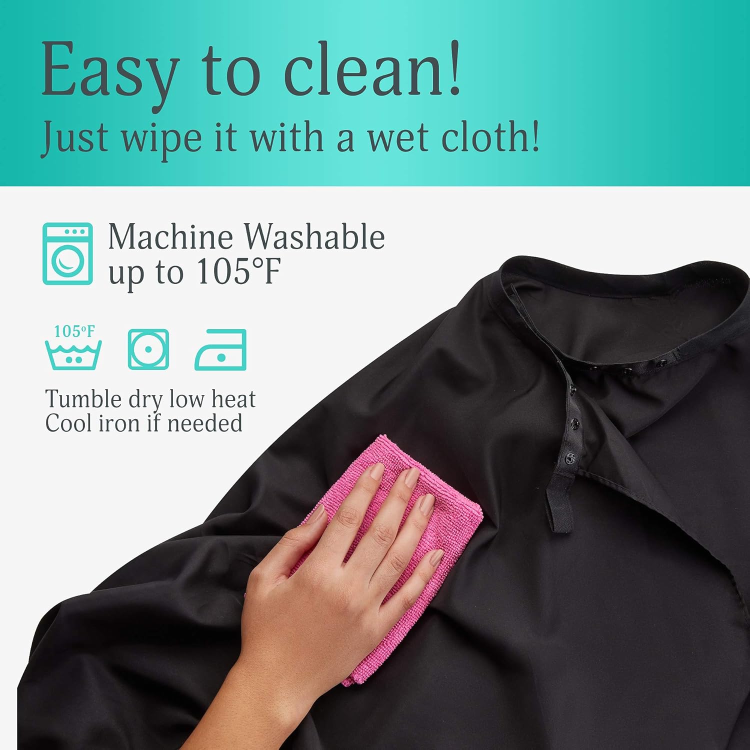 lilexo Barber Cape - Hair Cutting Cape with Snap Closure, 66" x 57” Large Haircut Cape; Salon Cape for Shampoos, Styling; Water Resistant Hairdresser Cape for Professional Hairstylist & Home Use : Beauty & Personal Care