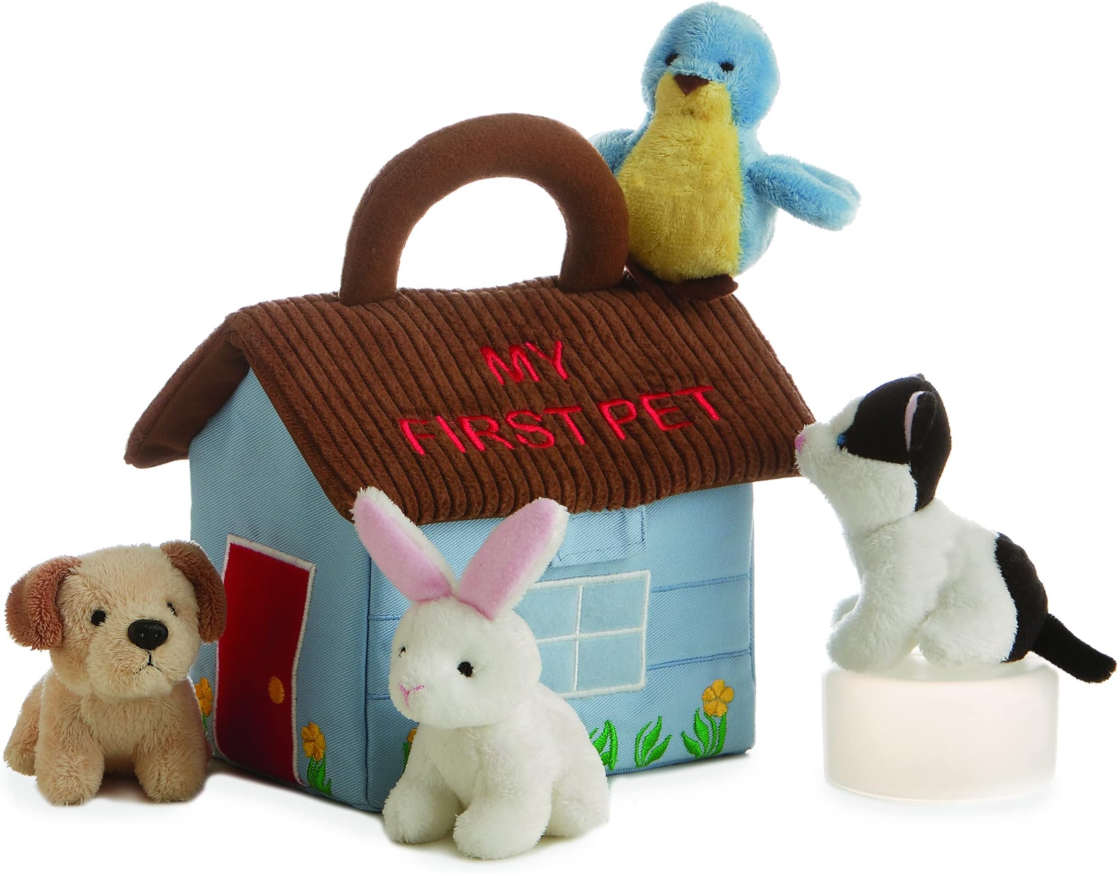 Aurora® Engaging Baby Talk™ My First Pet II™ Baby Stuffed Animal - A Fun Playset for Sensory Engagement and Play - for Babies and New Parents - Multicolor 7 Inches