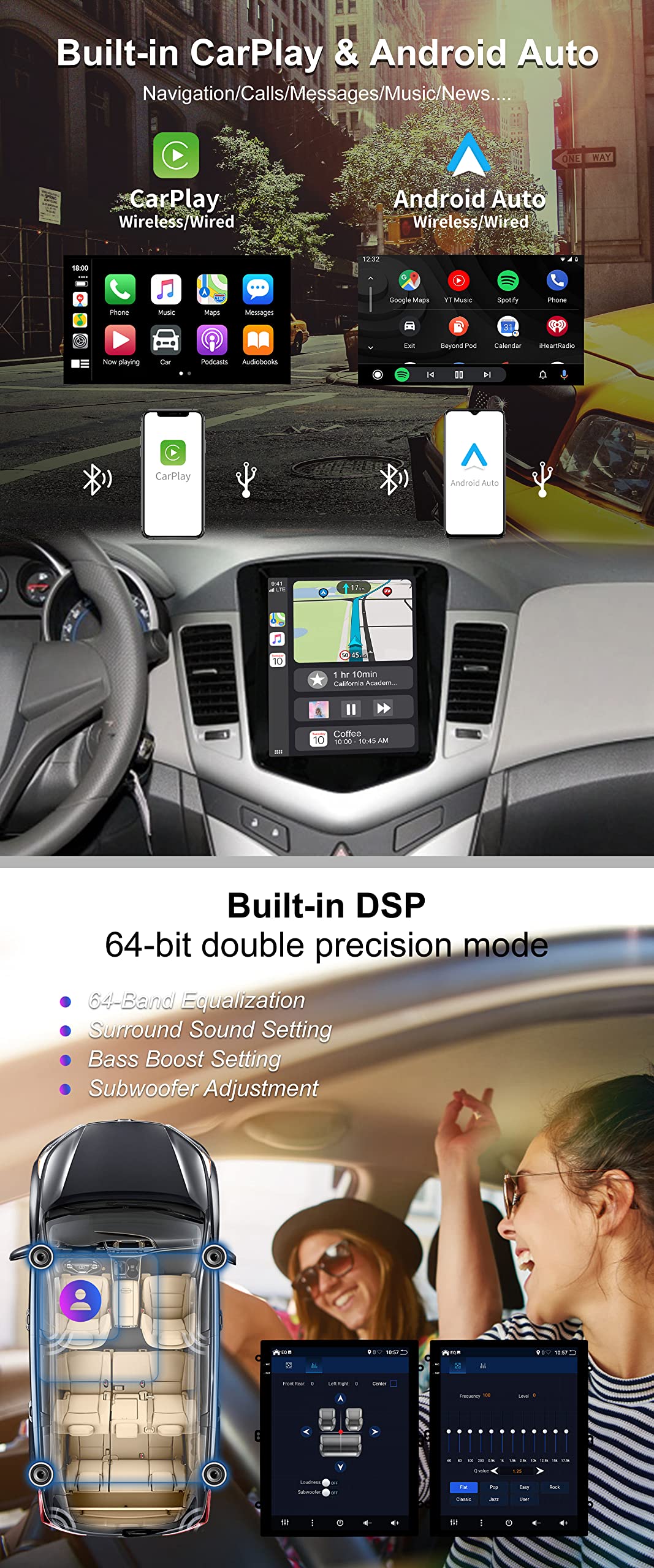 radio samochodowe z systemem Android 12 pasuje do Chevrolet Cruze (2006-2015) - wbudowany Carplay/Android Auto/DSP - aparat gratis - 4G + 64G - 9,7 cala 2 DIN - obsługuje DAB SWC 4G WiFi BT
