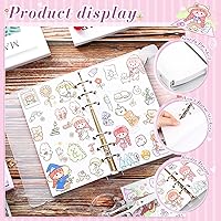 Vista 6 de Spakon Hojas de álbumes de recolección de calcomanías, accesorios de colección de calcomanías reutilizables para coleccionar, regalos de regreso a