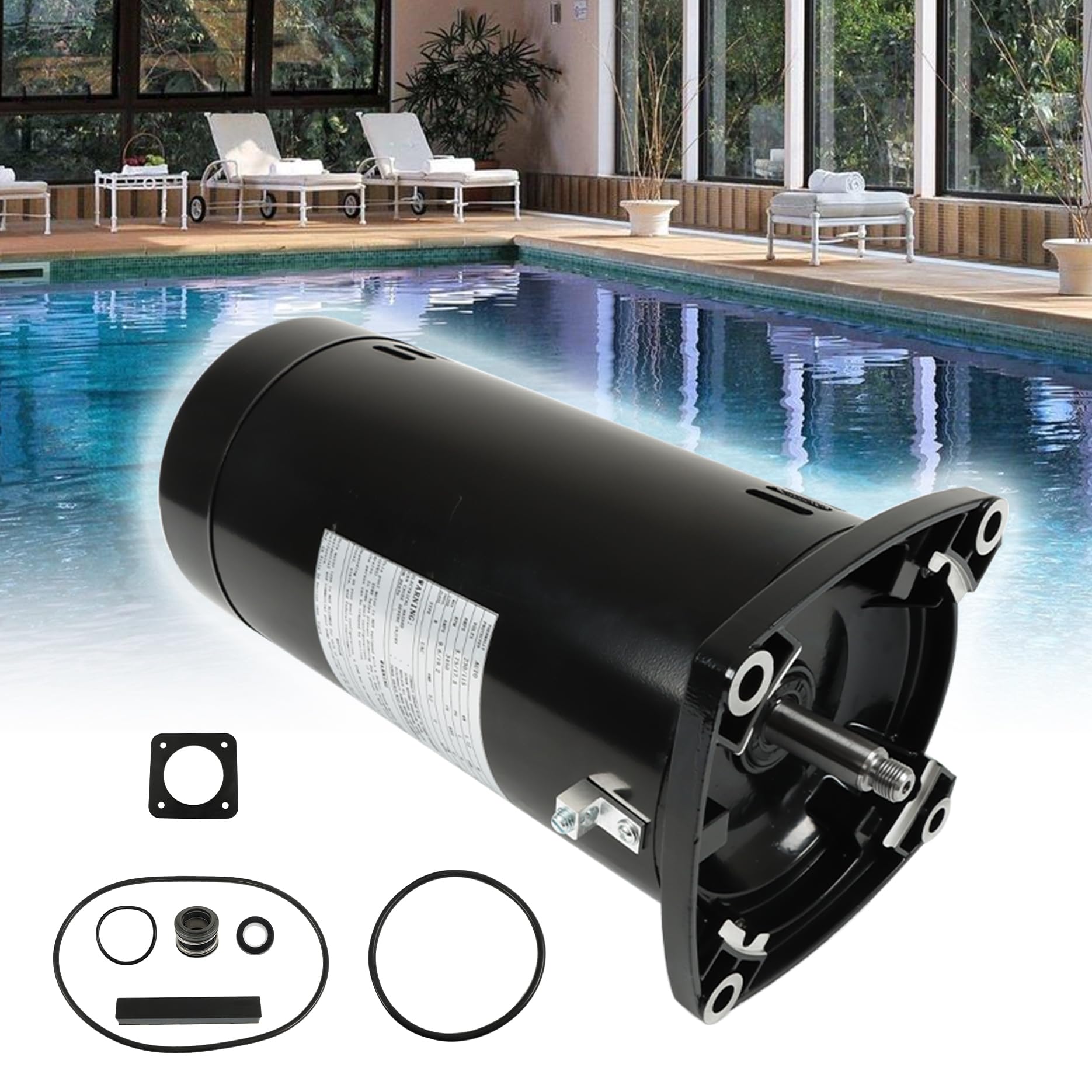 Amazon.com: ASQ165 EUSQ1152 USQ1152 Square Flange Pool Motor