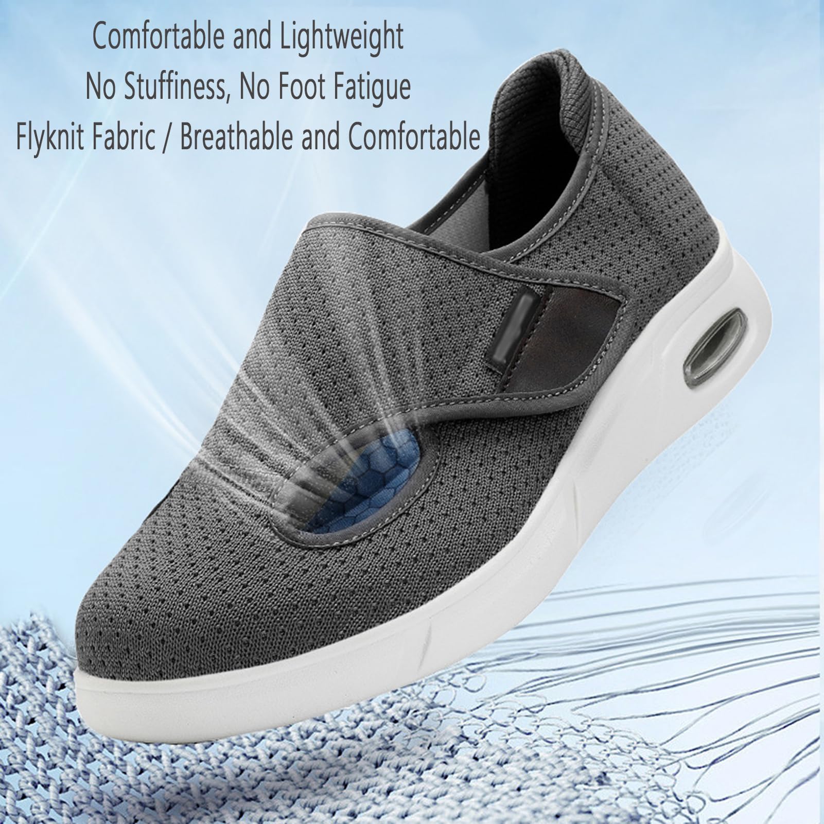 Bardzo szerokie buty dla cukrzyków, dla mężczyzn i kobiet, ortopedyczne, zdrowotne, hallux valgus, buty medyczne, na lato, wygodne buty rekreacyjne, buty dla seniorów, dla opuchniętych stóp