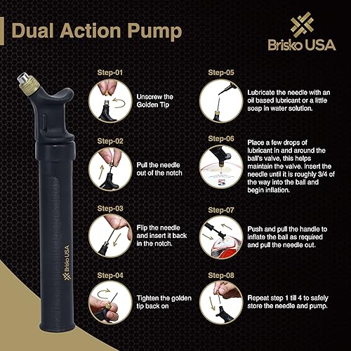 Miniatura 5 de Footy - Balón de fútbol de cuero tamaño 5 con bomba - Pelota de entrenamiento profesional para jóvenes