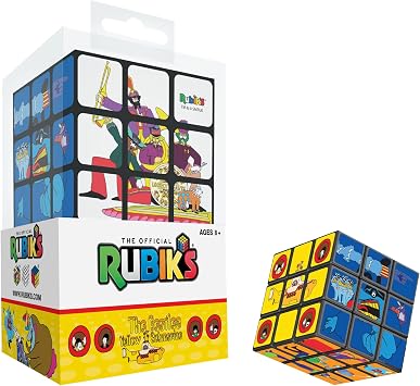Compatible with Rubiks Cube- The Beatles Yellow Submarine Themed 3x3 Rubiks Cube Speed Cube 3x3- Officially Licensed Classic Beatles Puzzle with Iconic Album Artwork for Music Lovers