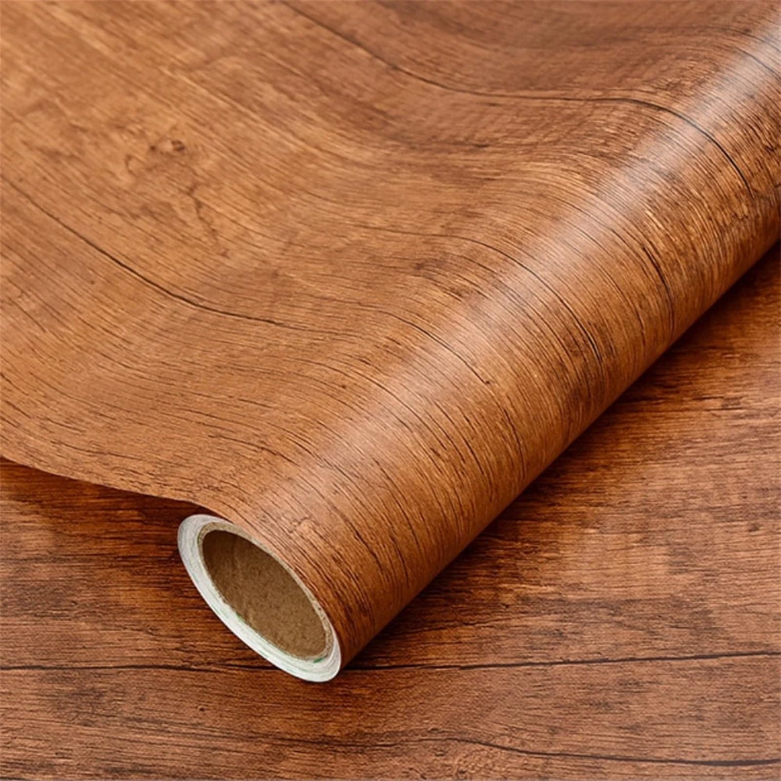 Carta da parati adesivi in PVC con venature del legno per armadio armadio tavolo mobili impermeabile autoadesivo rimovibile carta da parati decorativa per la casa (colore: NAN YU M Olmo