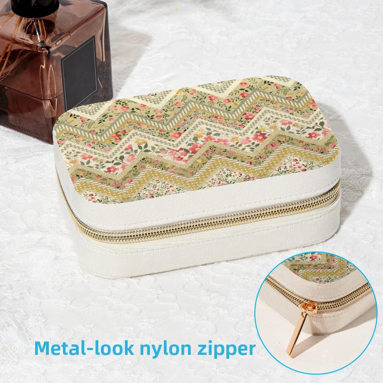 小物入れ indian jewelry accessory case Jewelry Box Travel Jewelry Case,ethnic vintage indian floral