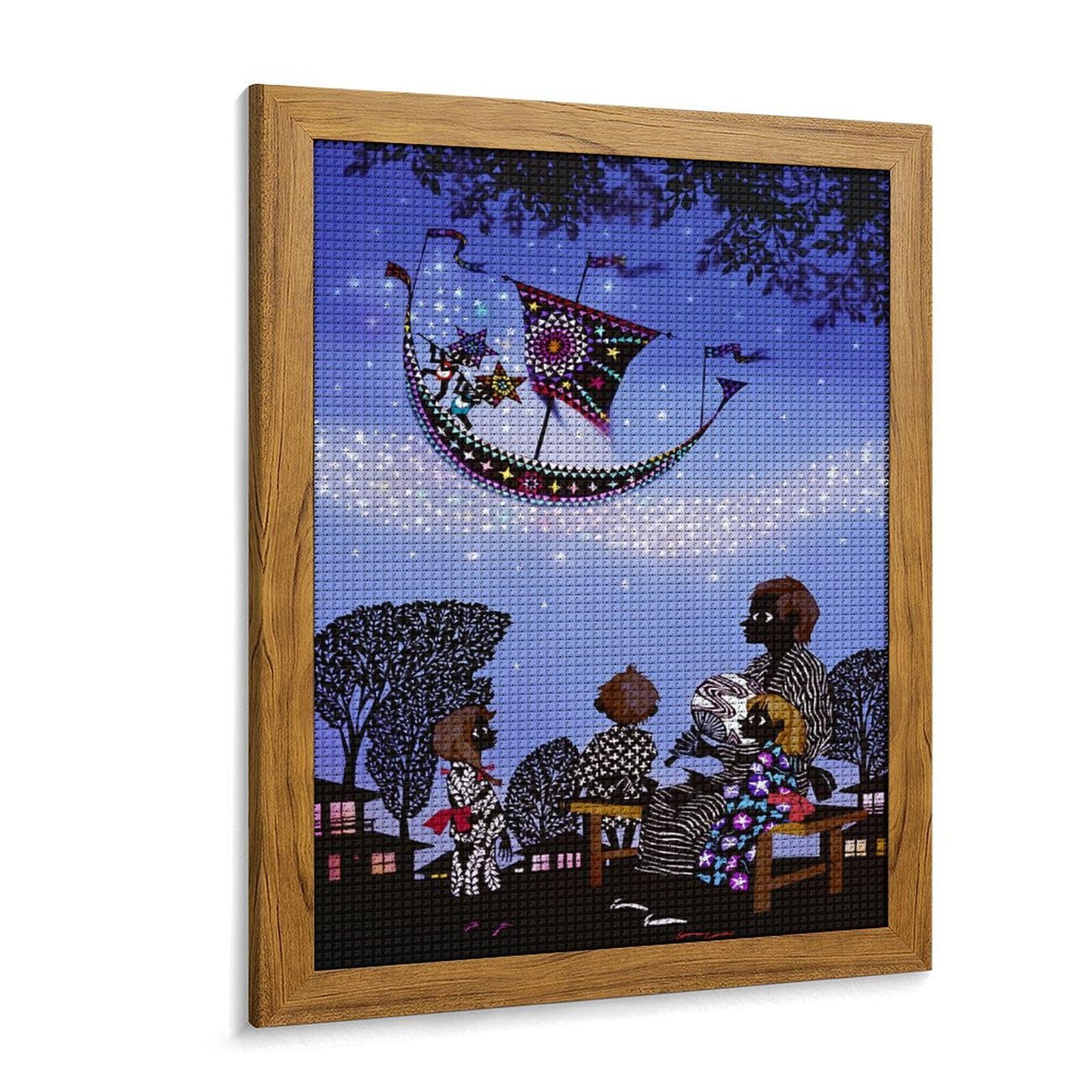 Amazon.co.jp: 藤城清治 七夕のふたごの星 ダイヤモンド画 5D
