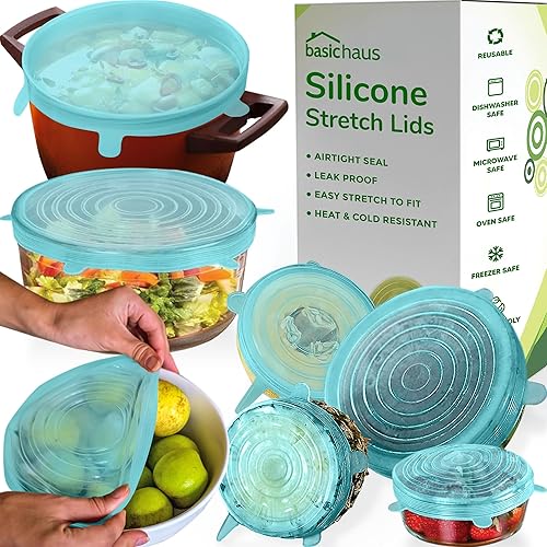 Tapas elásticas de silicona reutilizables para almacenamiento de alimentos en el refrigerador, fundas elásticas resistentes al calor, tazas, latas,