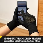 COOLJOB A3 Cut Resistant Safety Work Gloves for Men & Women, Sandy Nitrile Rubber Coated, Knife Proof HPPE and Metal Base, for Gardener, Worker, Construction, Black, 1 Pair, Small