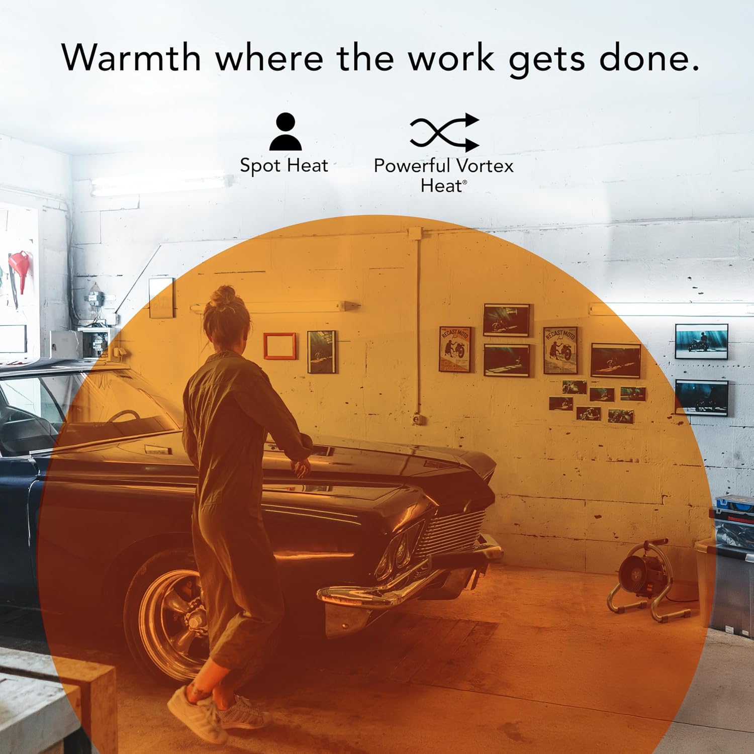 Vornado Velocity HD (2025) Garage Space Heater with Fan, Tilt Head, Advanced Safety Features, Glove-Friendly Controls, Removable Pre-Filter, 6-Foot Power Cord, 2 Speeds, Shop Heater, Black Velocity HD (2025 Model)