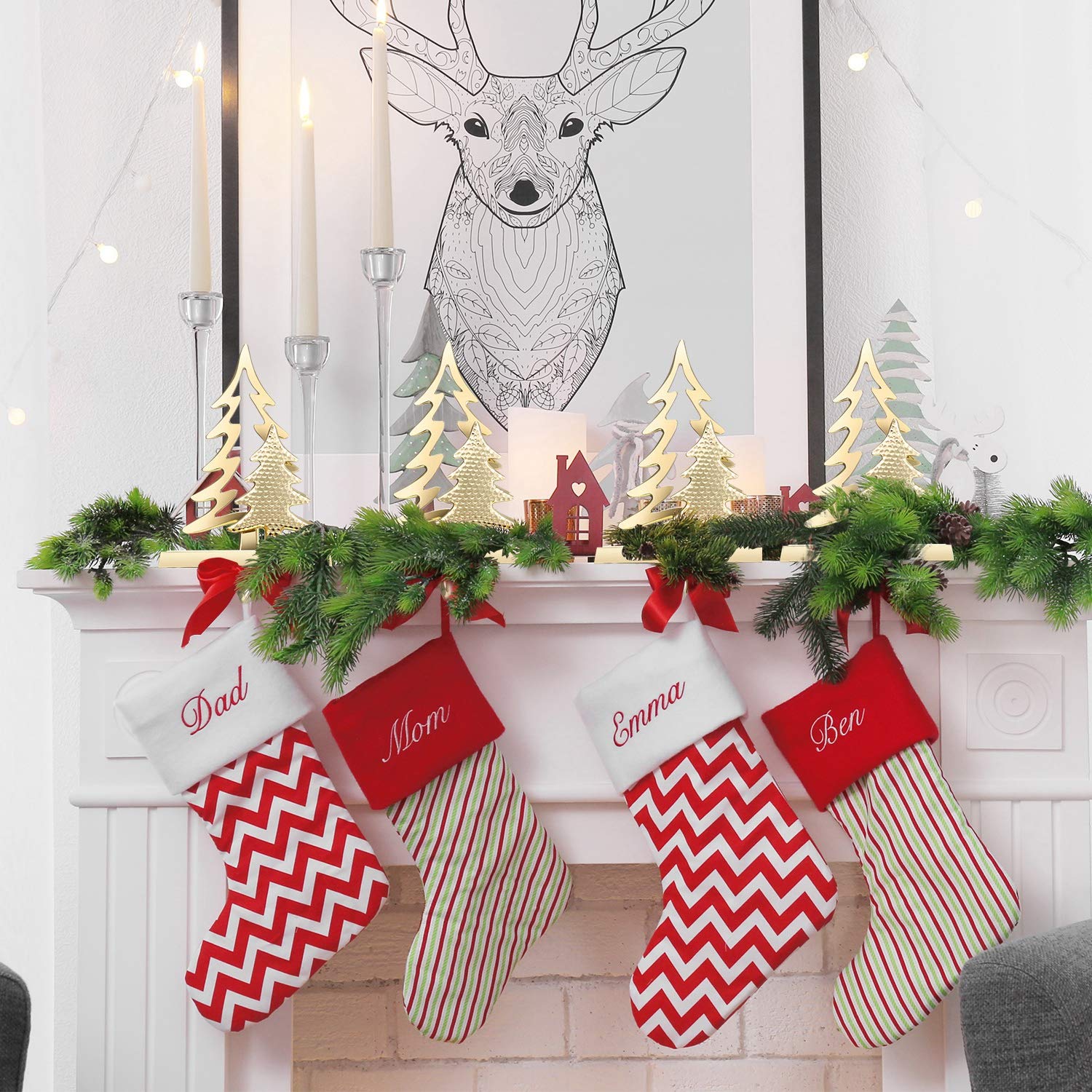 Lot de 2 Crochets pour Chaussettes de Noël