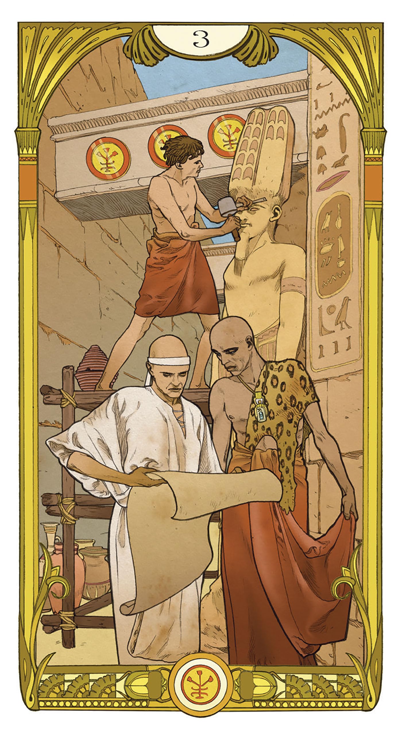 Coffret Tarot Égyptien Art nouveau