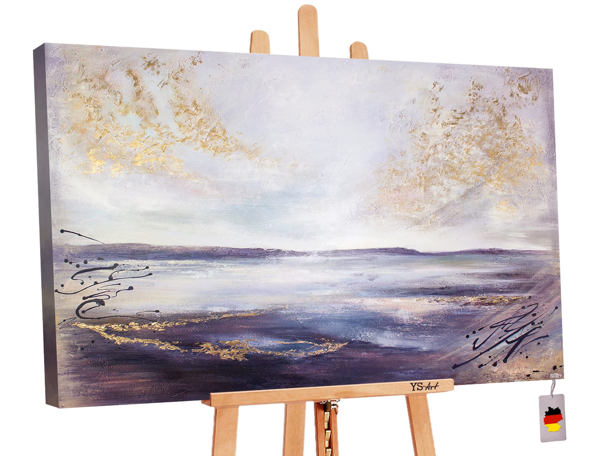 YS Pintura a mano Alcance del mar | Lienzos pintados a mano Art Cuadros pintados a mano abstractos | Cuadros pintados a mano | Cuadros de lienzo