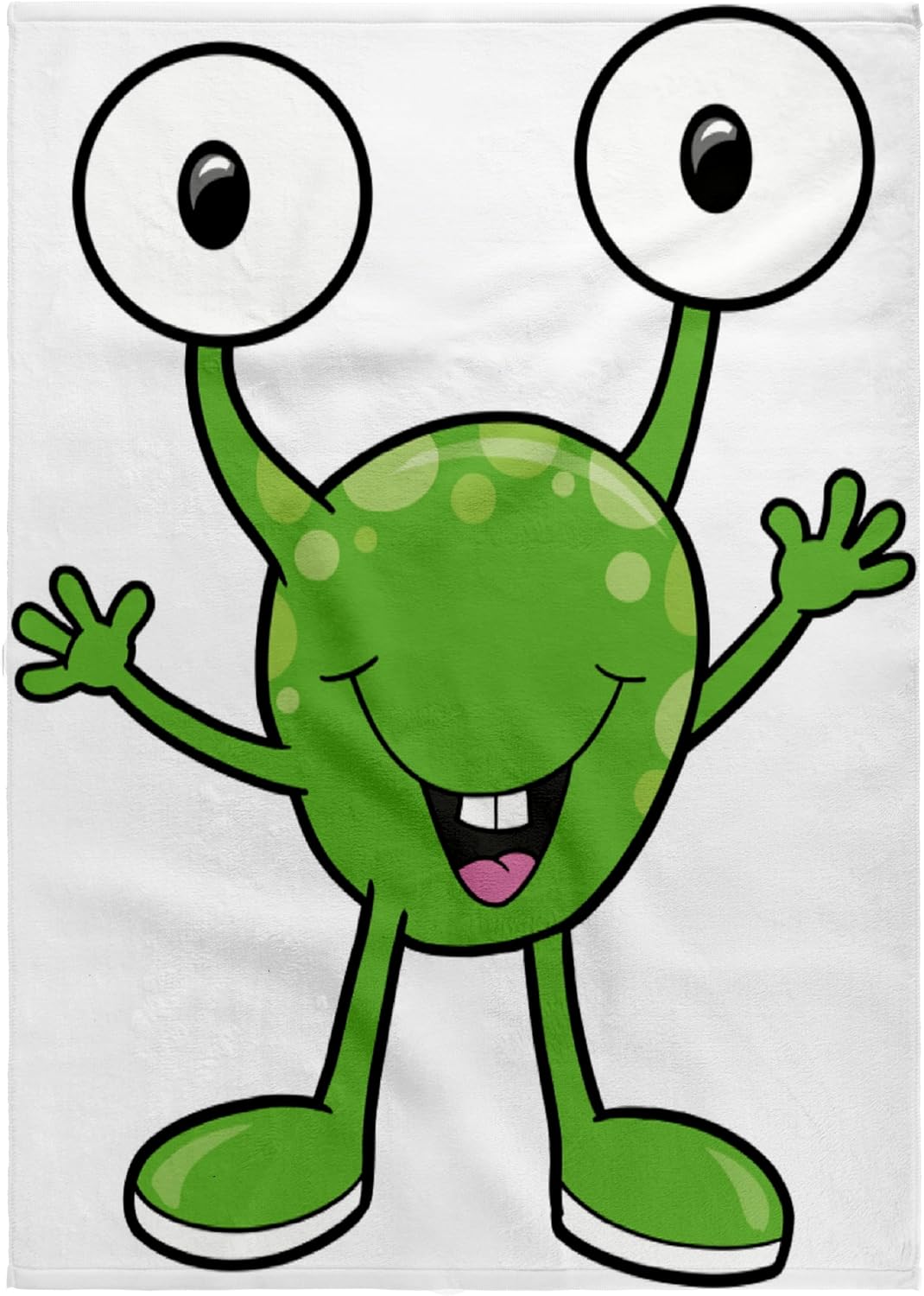 3dRose Cute Silly Happy Monster Buddy Cartoon Character 22x30 Bath Hand Pool Towel