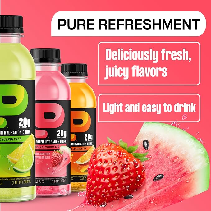 Protein2o Hydration Drink - 16.9 fl oz - Pack de 12 - Sandía miniatura 4