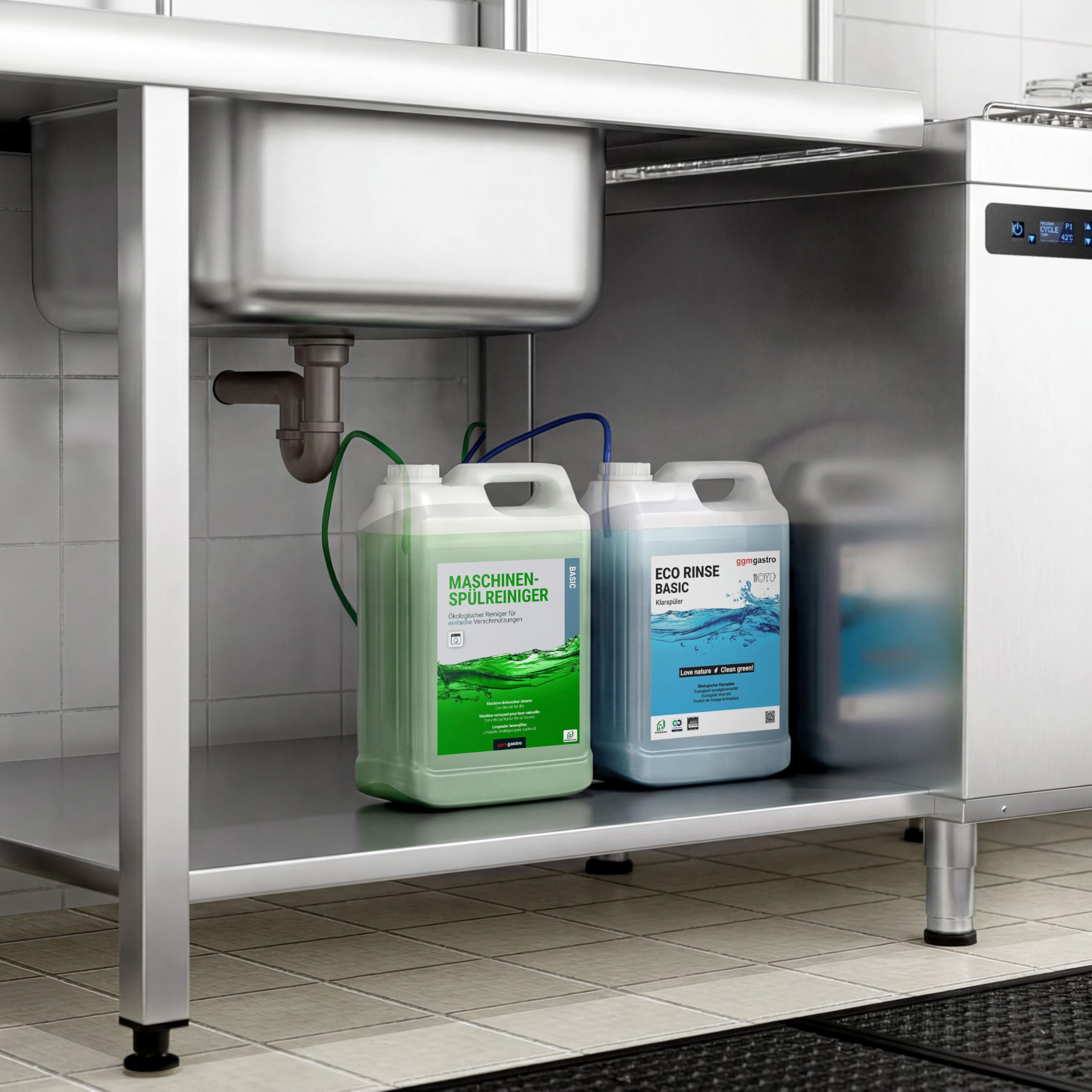 GGM Gastro | MSRH10S#4 | (4 pièces) Liquide vaisselle pour machine (liquide) - 10 litres - Écologique et sans chlore